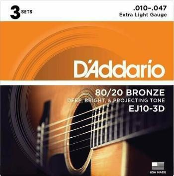 D'Addario EJ10-3D Struny pro akustickou kytaru