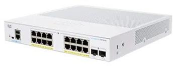 Cisco switch CBS350-16P-2G-EU (16xGbE, 2xSFP, 16xPoE+, 120W, fanless)