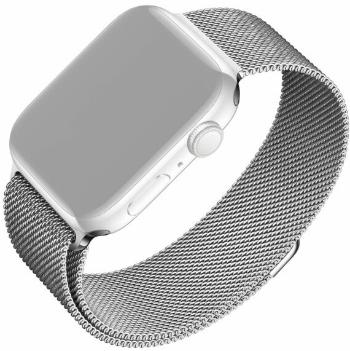 Fixed Síťovaný nerezový řemínek Mesh Strap pro Apple Watch 42/44/45 mm stříbrný