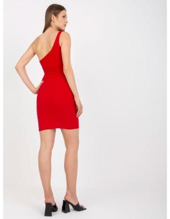 Dámské šaty pruhované mini RUE PARIS červené   