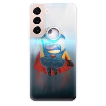 Odolné silikonové pouzdro iSaprio - Mimons Superman 02 - Samsung Galaxy S22+ 5G