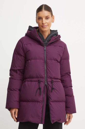 Péřová bunda Jack Wolfskin Kirschallee dámská, fialová barva, zimní, A60213