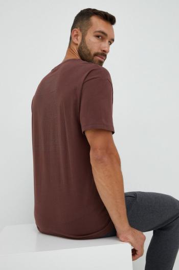 Bavlněné tričko Outhorn hnědá barva, s potiskem