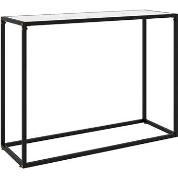 Konzolový stolek bílý 100 × 35 × 75 cm tvrzené sklo (322813)