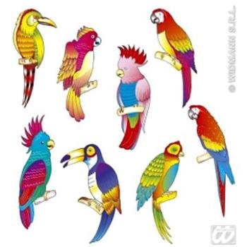 Dekorace tropické ptactvo - havaj - hawaii - 8 ks (8003558505906)