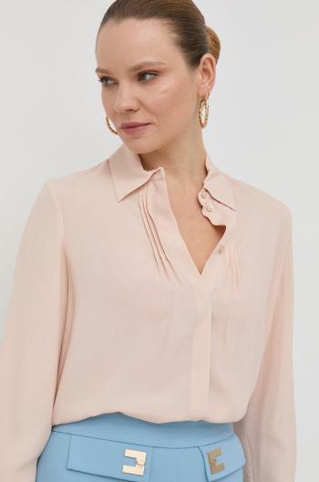 Košile MAX&Co. dámská, béžová barva, regular, s klasickým límcem