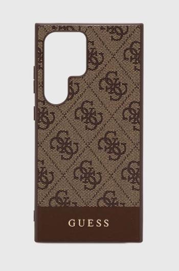 Obal na telefon Galaxy Guess S24 Ultra S928 hnědá barva, GUHCS24LG4GLBR