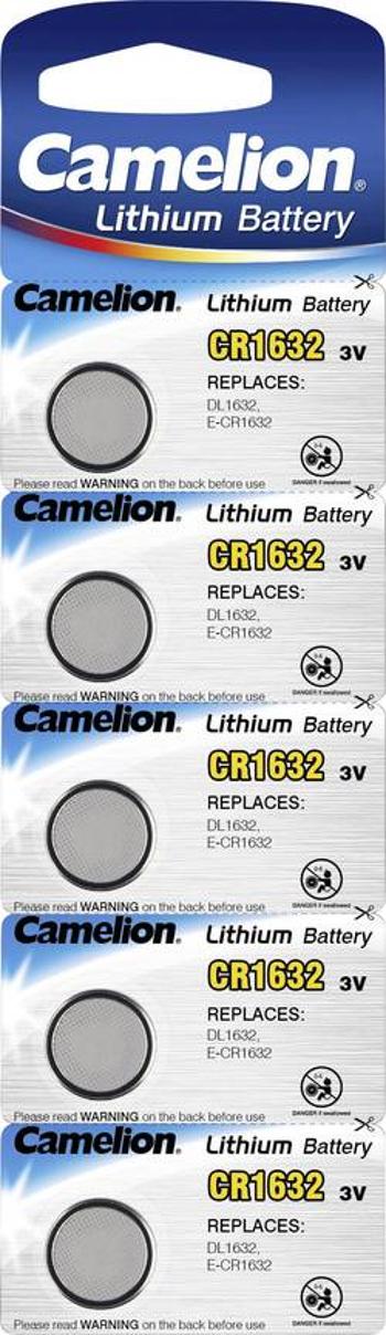 Knoflíkový článek CR 1632 lithiová Camelion CR1632 120 mAh 3 V 5 ks