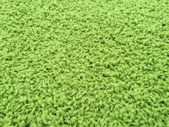 Vopi koberce  90x230 cm Metrážový koberec Color Shaggy zelený -  s obšitím  Zelená