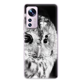 Odolné silikonové pouzdro iSaprio - BW Owl - Xiaomi 12 / 12X