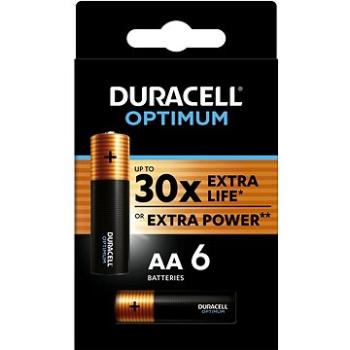 DURACELL Optimum alkalická baterie tužková AA 6 ks (42385)