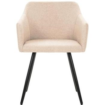 Jídelní židle 4 ks krémové textil (3065673)
