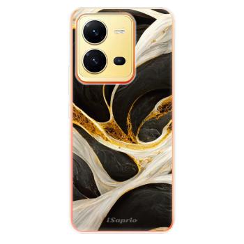 Odolné silikonové pouzdro iSaprio - Black and Gold - Vivo X80 Lite 5G