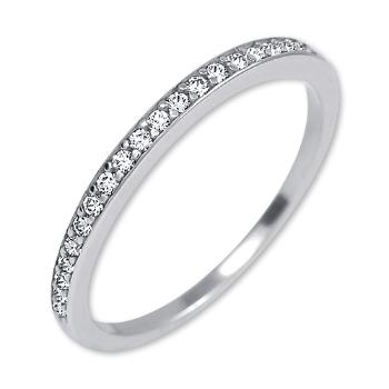 Brilio Silver Třpytivý stříbrný prsten s krystaly 745 426 001 00545 04 51 mm