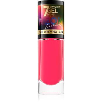 Eveline Cosmetics 7 Days Gel Laque Neon Lunacy neonový lak na nehty odstín 82 8 ml