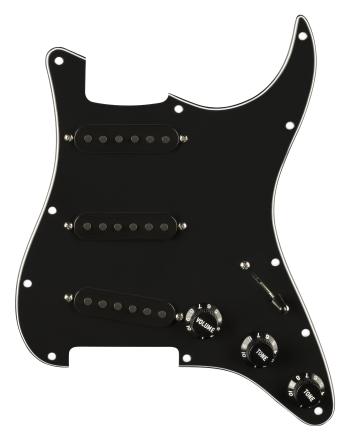 Fender Pre-Wired Strat Pickguard, Pure Vintage '65 w/RWRP Middle, Blac