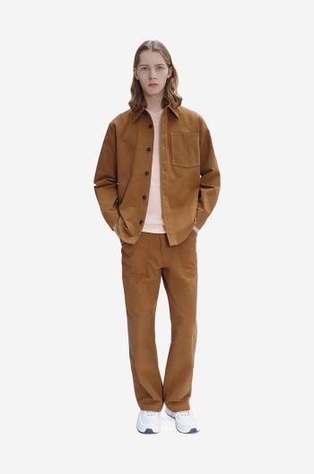 Bavlněné kalhoty A.P.C. Pantalon Sydney hnědá barva, jednoduché, H COGBJ-H08422 CARAMEL