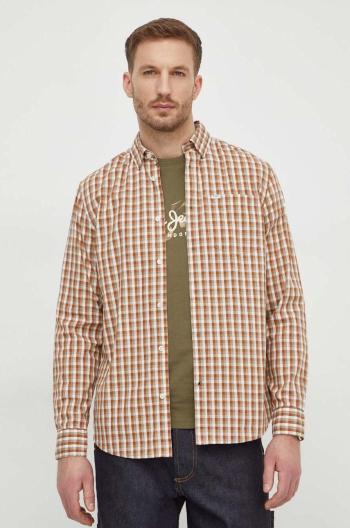 Bavlněná košile Pepe Jeans PAXTON béžová barva, regular, s límečkem button-down, PM308282