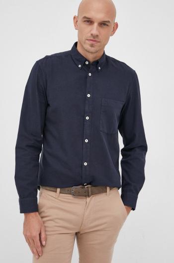 Košile Marc O'Polo pánská, tmavomodrá barva, regular, s límečkem button-down