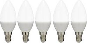 LED žárovka Basetech 230 V, E14, 3.5 W = 25 W, teplá bílá, A+ (A++ - E), tvar svíčky, 5 ks