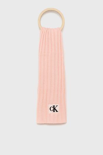 Dětská šála Calvin Klein Jeans růžová barva