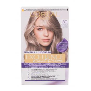 L'Oréal Paris Excellence Cool Creme 48 ml barva na vlasy W poškozená krabička 8,11 Ultra Ash Light Blond na barvené vlasy; na všechny typy vlasů