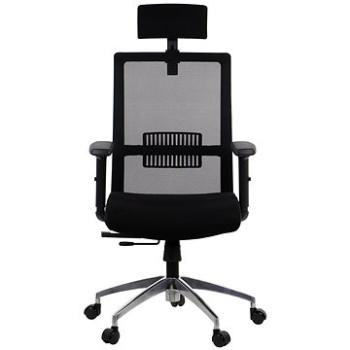 Otočná židle s prodlouženým sedákem RIVERTON M/H/AL, různé barvy, černá/černá (Stema_5903917400008)