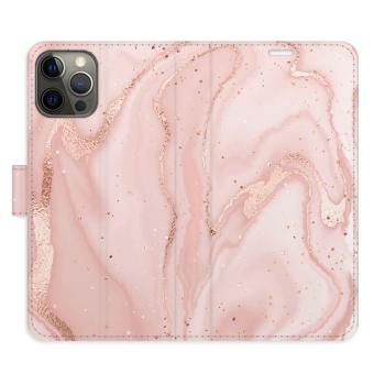 Flipové pouzdro iSaprio - RoseGold Marble - iPhone 12/12 Pro