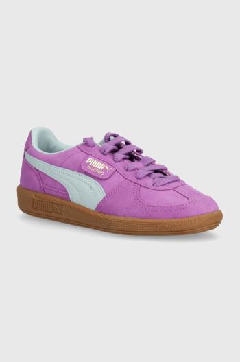 Semišové sneakers boty Puma Palermo fialová barva, 396463