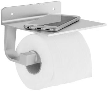 REA Držák toaletního papíru s poličkou stříbrný 390175A HOM-00551