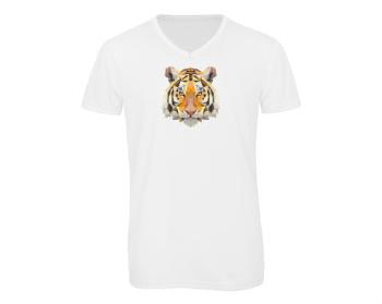 Pánské triko s výstřihem do V Tygr