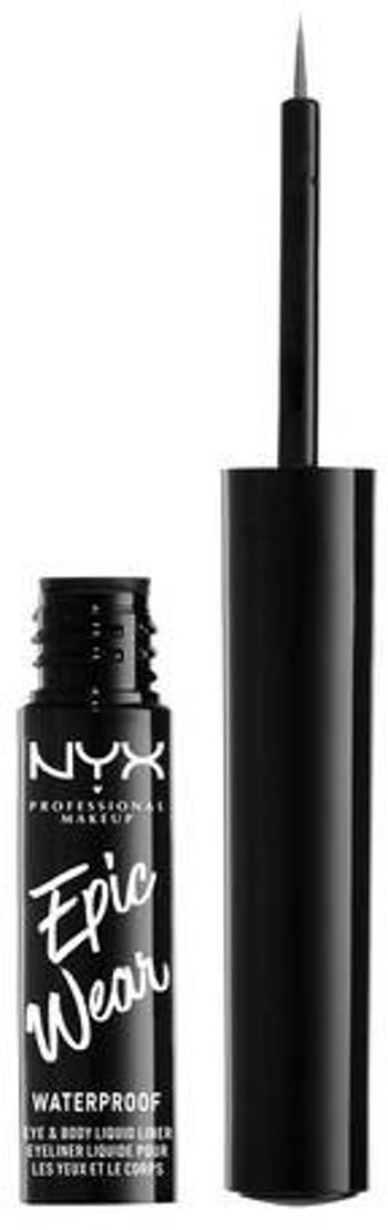 NYX Professional Makeup Epic Wear Metallic Liquid Liner - dlouhotrvající gelové oční linky, 02 Gun Metal 3.5 ml