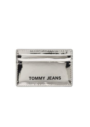 Tommy Hilfiger Tommy Jeans dámský metalický stříbrný cardholder FEMME ITEM CC HOLDER PU MET