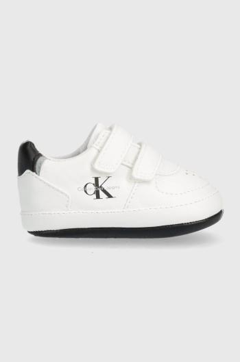 Dětské sneakers boty Calvin Klein Jeans bílá barva