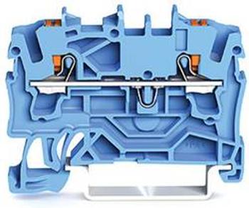 Průchodková svorka WAGO 2202-1204, pružinové připojení , 5.20 mm, modrá, 100 ks