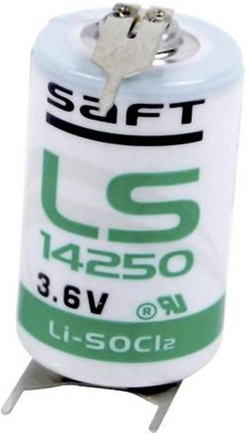 Speciální typ baterie 1/2 AA pájecí kolíky ve tvaru U lithiová, Saft LS 14250 3PFRP, 1200 mAh, 3.6 V, 1 ks