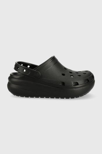 Dětské pantofle Crocs černá barva