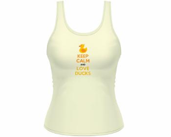 Dámské tílko Tank Top Keep calm and love ducks