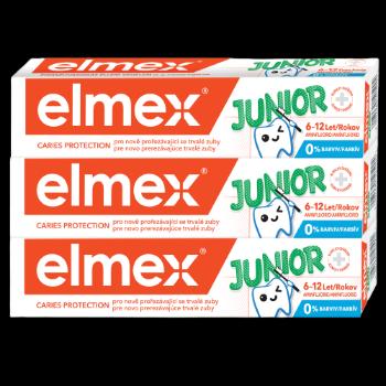 Elmex Junior Zubní pasta pro děti ve věku 6-12 let 3 x 75 ml