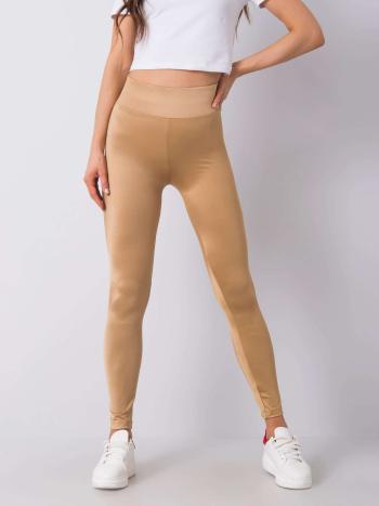 BÉŽOVÉ LESKLÉ LEGÍNY 1000-LG-3103.11X-BEIGE Velikost: XS