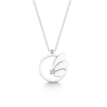 NUBIS® Stříbrný diamantový náhrdelník - NBS-008
