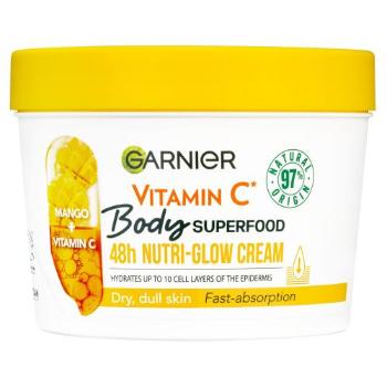 Garnier Body Superfood 48h Nutri-Glow Cream Vitamin C 380 ml tělový krém W na rozjasnění pleti; výživa a regenerace pleti; na dehydratovanou pleť