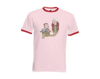 Pánské tričko s kontrastními lemy Babička s vnučkou