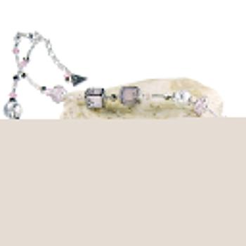 Lampglas Romantický náhrdelník Delicate Pink s ryzím stříbrem v perlách Lampglas NCU40