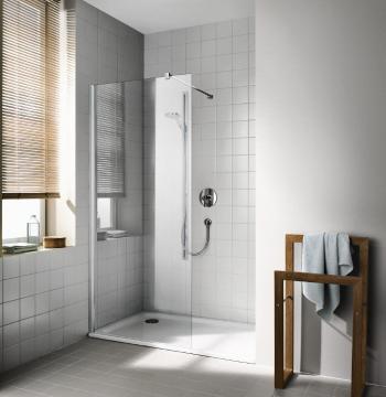 KERMI Cada XS bílá Walk-in WALL 900/2000 čiré sklo s CadaClean CKTWF090202PK CKTWF090202PK