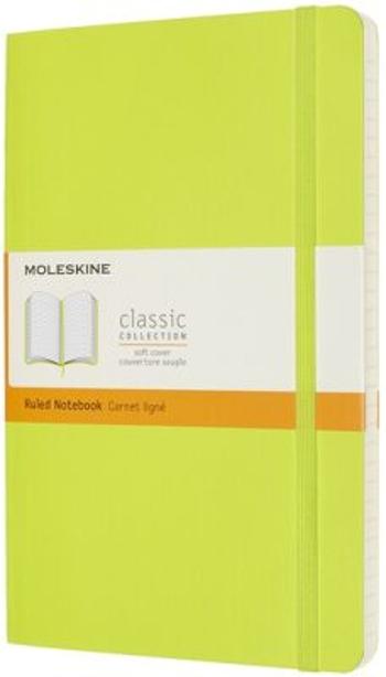 Moleskine: Zápisník měkký linkovaný žlutozelený L