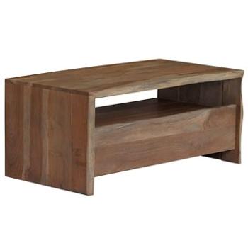 Konferenční stolek dřevo akácie přírodní hrany 90x50x40 cm šedý (246127)