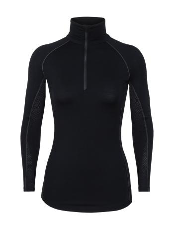 dámské merino triko ICEBREAKER Wmns 200 Zone LS Half Zip, Black velikost: M