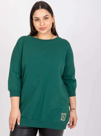 TMAVĚ ZELENÁ HALENKA ODILE S KNOFLÍKY NA ZÁDECH -RV-BZ-7607.98-DARK GREEN Velikost: ONE SIZE