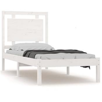 Rám postele bílý masivní dřevo 100 × 200 cm, 3105526 (3105526)